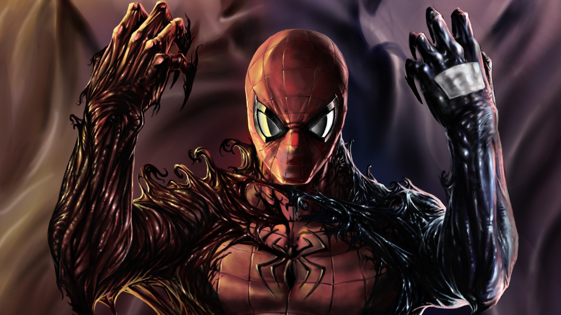 Data-src /w/full/6/f/8/148552 - Spiderman And Venom - HD Wallpaper 