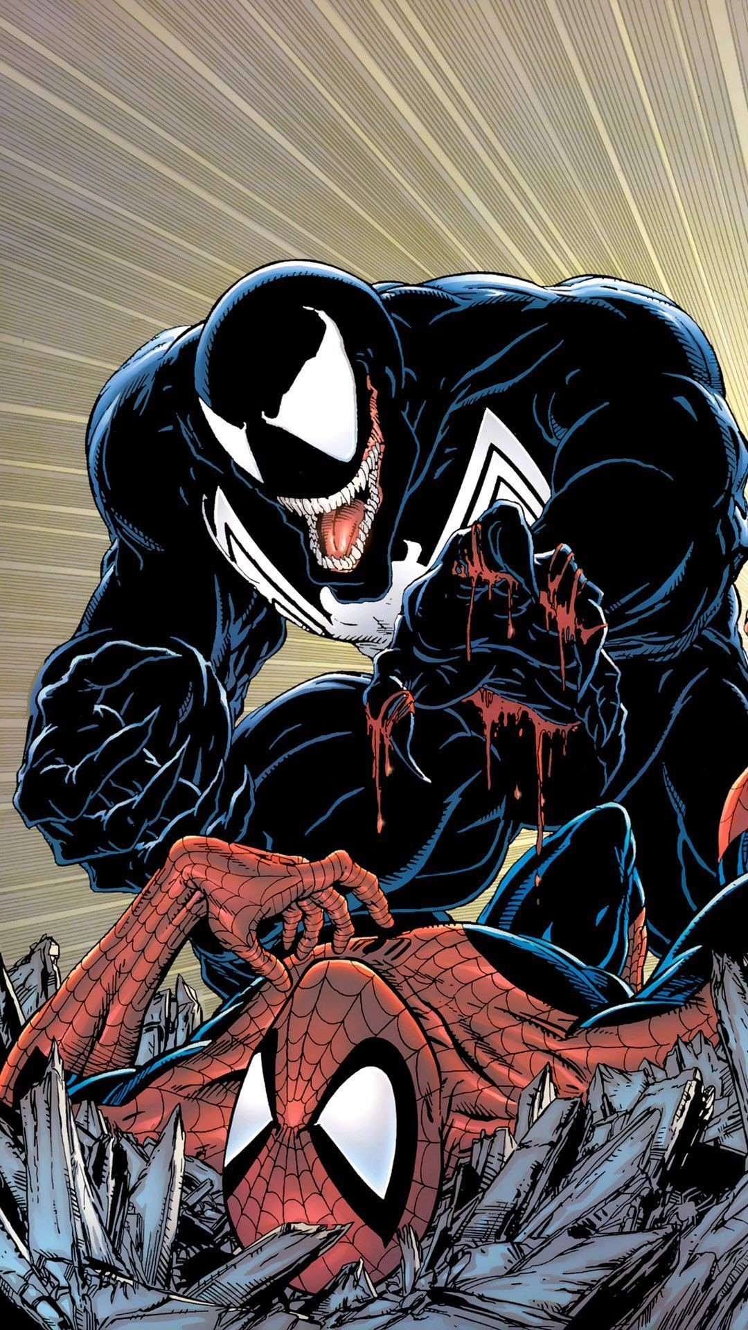 Venom And Spider Man Mobile Wallpaper 14286 
 Data-src - Venom Vs Spiderman Iphone Wallpaper Hd - HD Wallpaper 