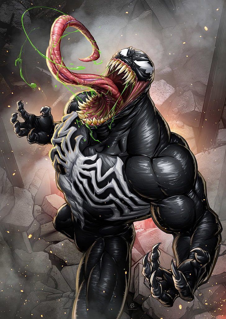 Venom Comic Art - HD Wallpaper 
