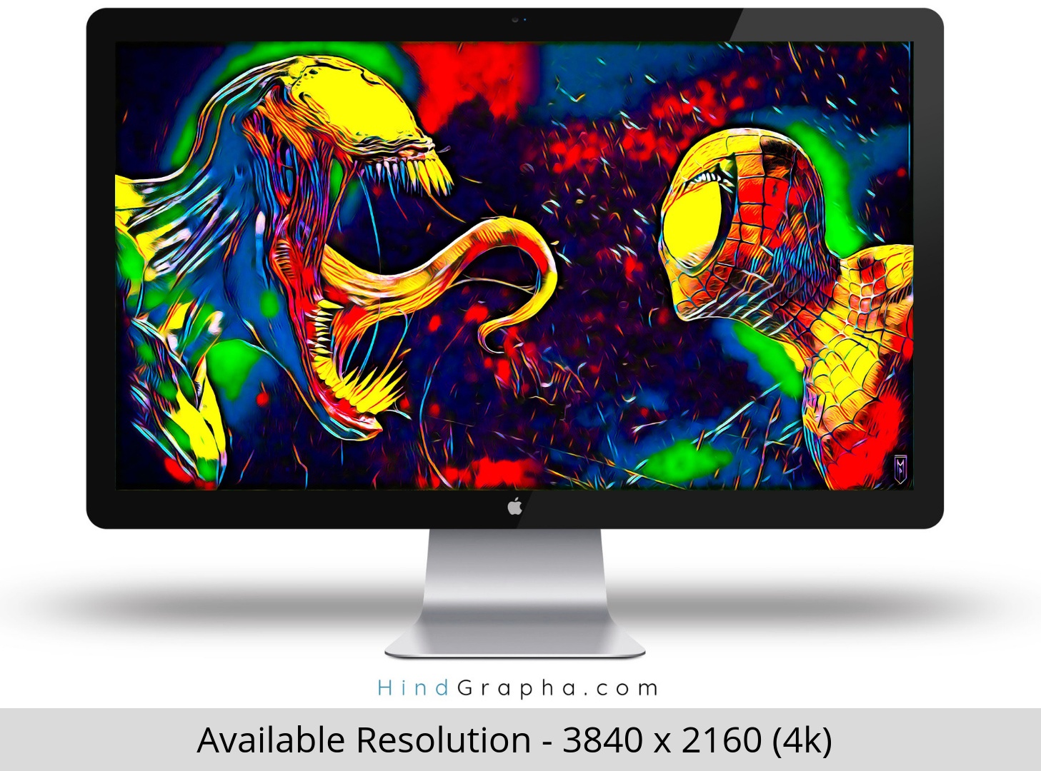 Spiderman And Venom 4k Hd Wallpaper - Led-backlit Lcd Display - HD Wallpaper 