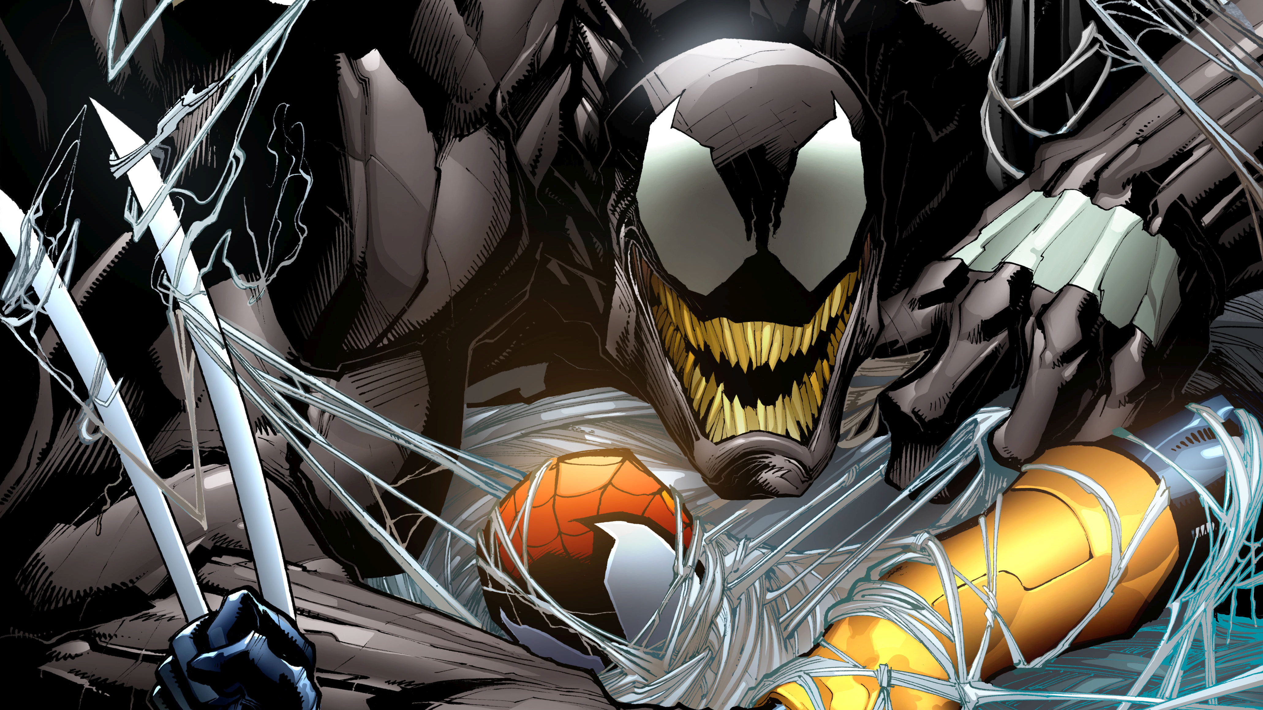 Spiderman And Venom Wallpaper Hd - HD Wallpaper 