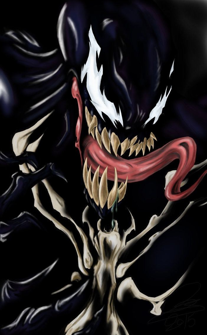 Venom Iphone Wallpaper - Marvel Venom Fan Art - HD Wallpaper 