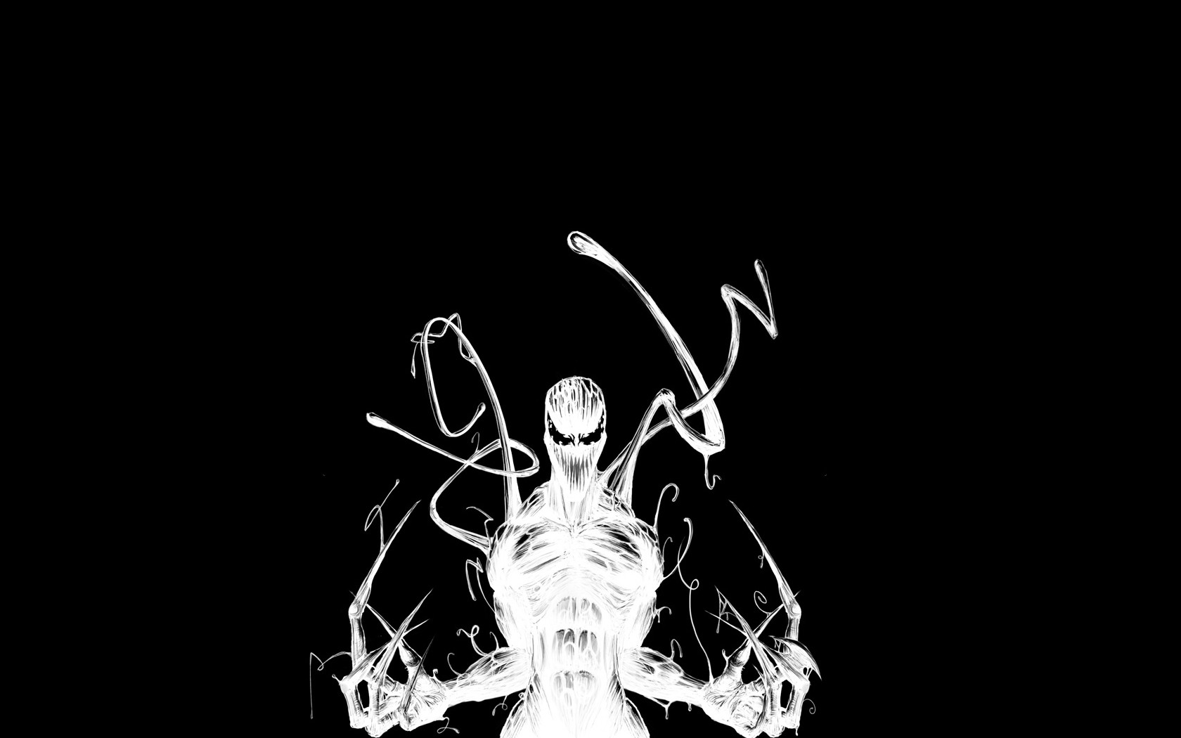 Venom Black And White Hd - 1680x1050 Wallpaper - teahub.io