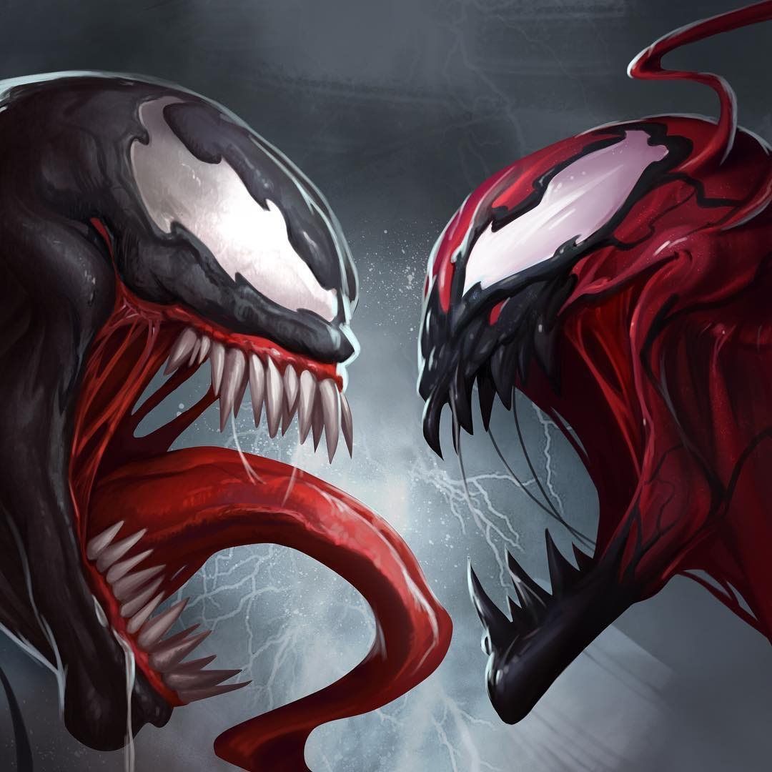 Venom And Carnage Art - HD Wallpaper 