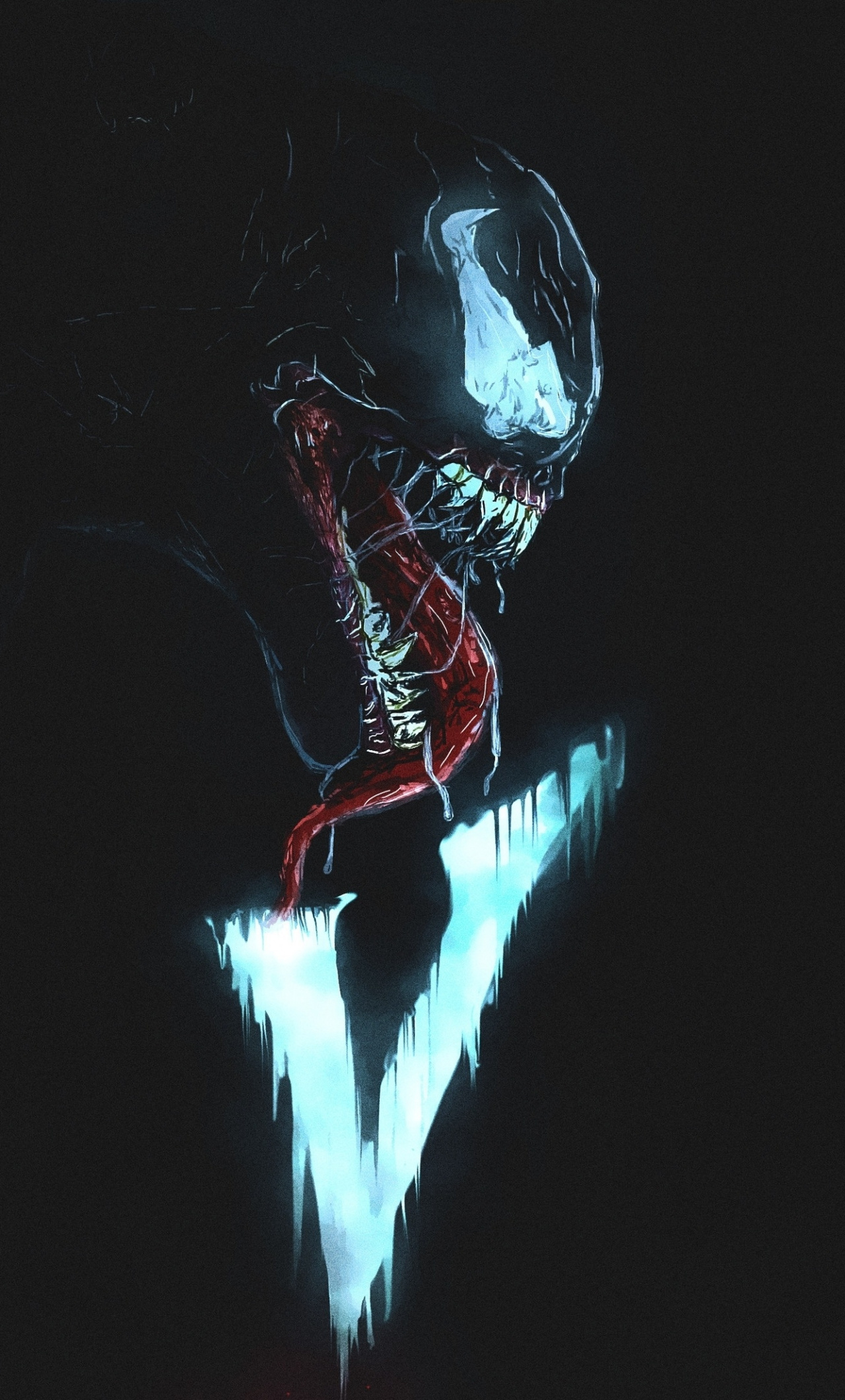 Venom, Villain, Minimal, Artwork, Wallpaper - Venom Wallpaper Iphone 7 - HD Wallpaper 