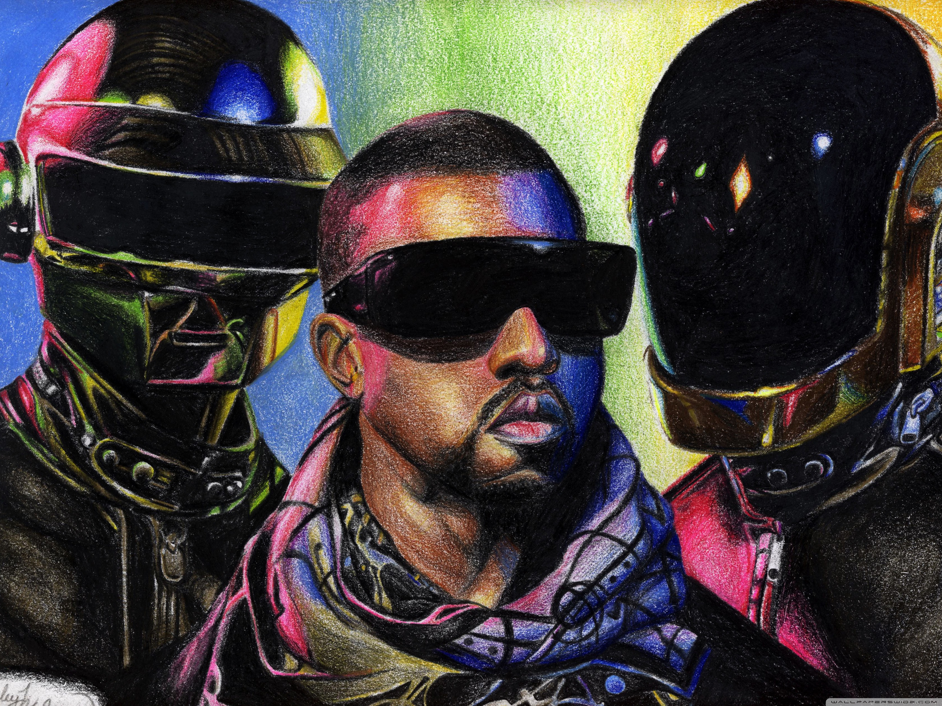 Daft Punk Kanye - HD Wallpaper 