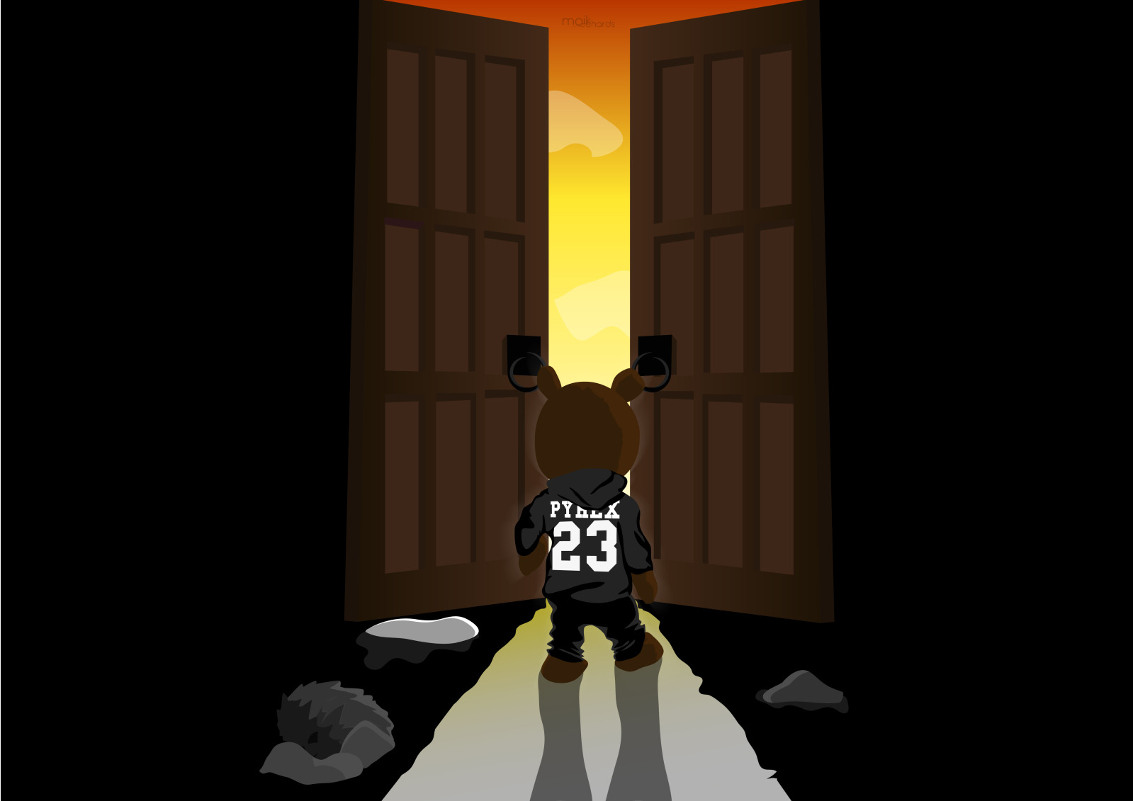 Kany West Late Registration Cartoon 1599x1131 Wallpaper Teahub Io