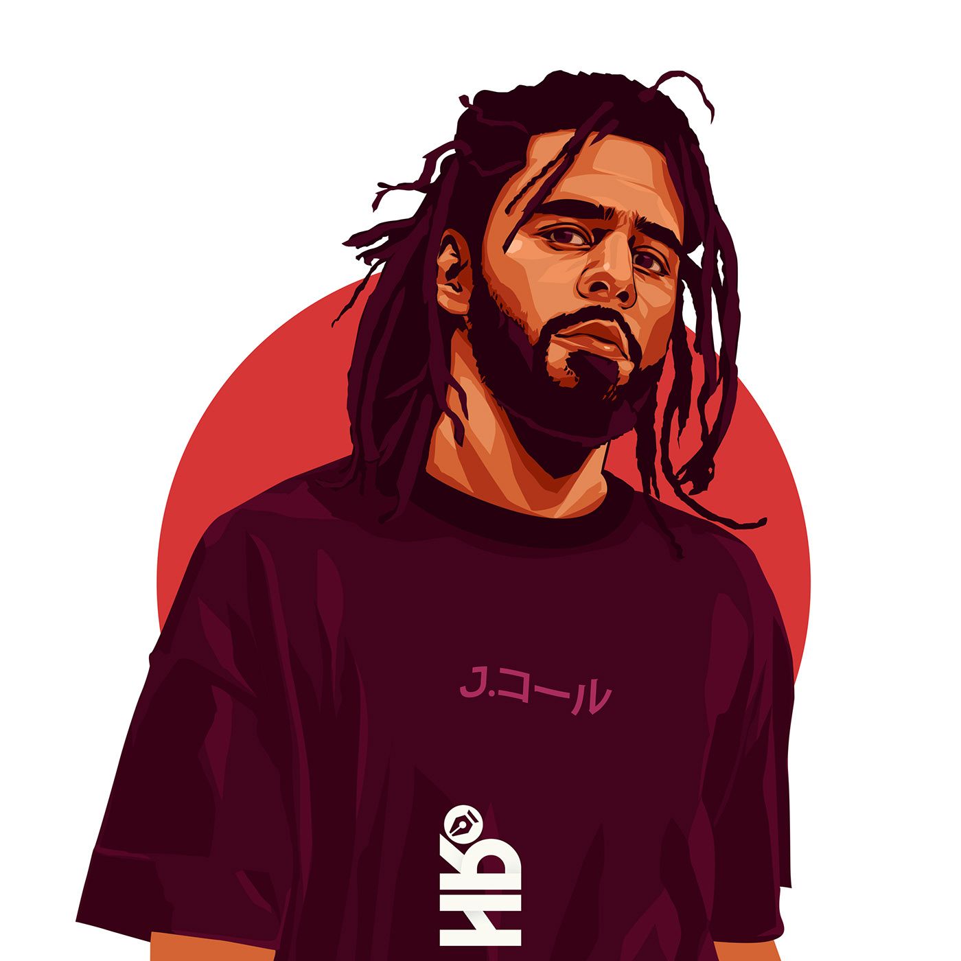 On Behance Free Style In J Cole Drawing, J Cole, J - J Cole Art - HD Wallpaper 