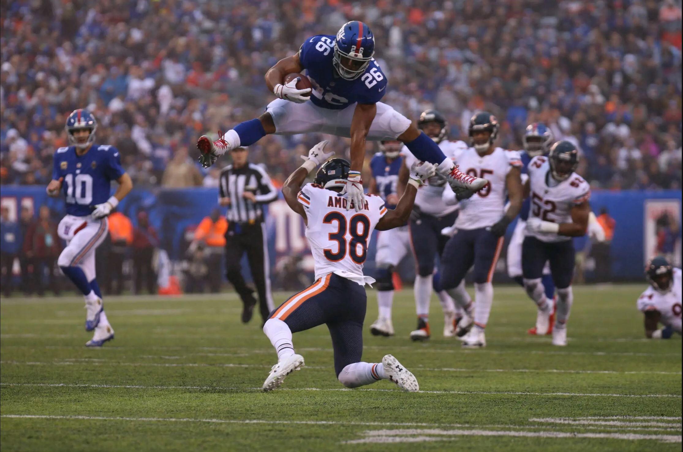 Saquon Barkley Giants Hurdle - HD Wallpaper 