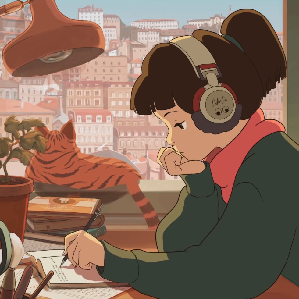 Lofi Study Girl - HD Wallpaper 