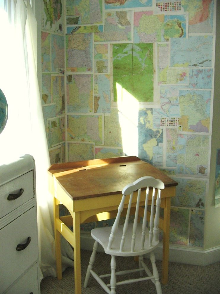 Kids Workspace Kids Eclectic With Vintage Contemporary - Windsor Chair - HD Wallpaper 