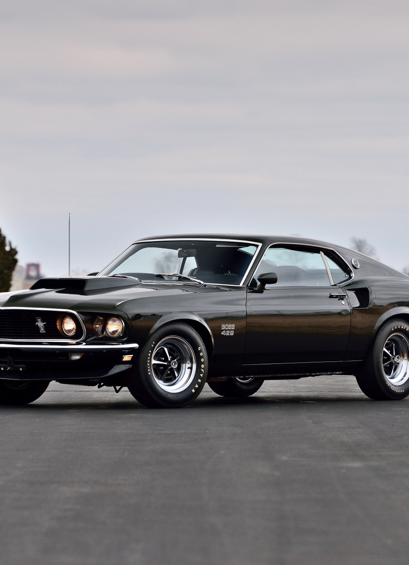 Classic, Black, Muscle Car, Ford Mustang Boss 429, - Ford Mustang Boss 429 De 1969 - HD Wallpaper 