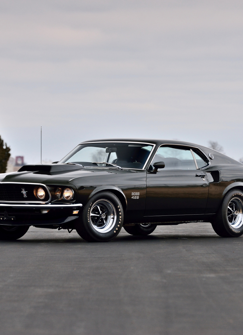 Classic Black Muscle Car Ford Mustang Boss 429 Ford Mustang Boss 429 De 1969 840x1160 Wallpaper Teahub Io