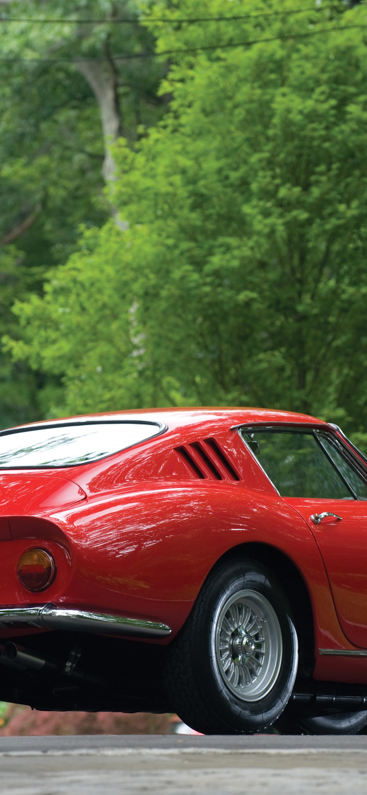 Iphone Wallpaper Ferrari Red Classic Car Rear View, - Oldtimer Ferrari Wallpaper 1080p - HD Wallpaper 