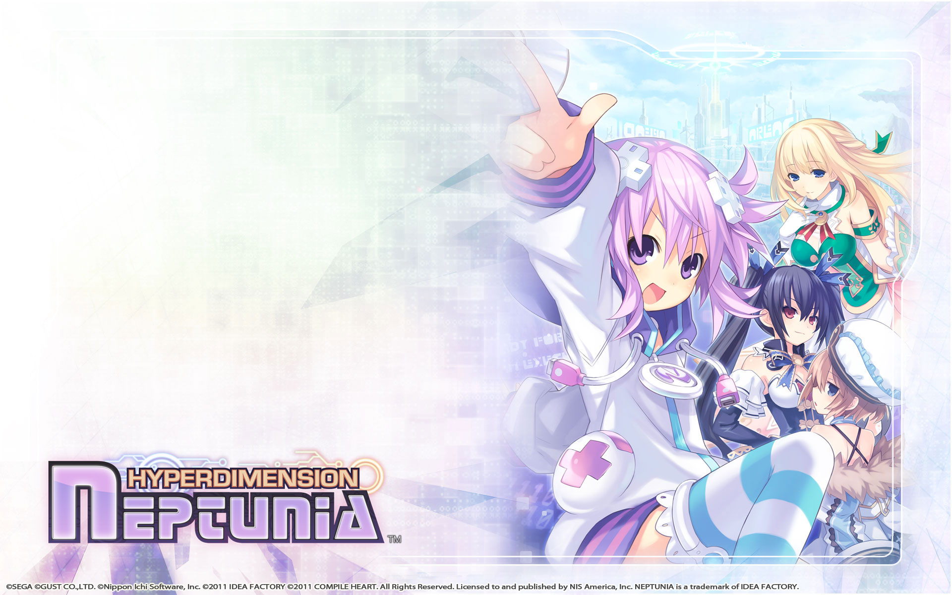 Hyperdimension Neptunia Wallpaper 015 Neptune, Noire, - Hyperdemension Neptunia - HD Wallpaper 