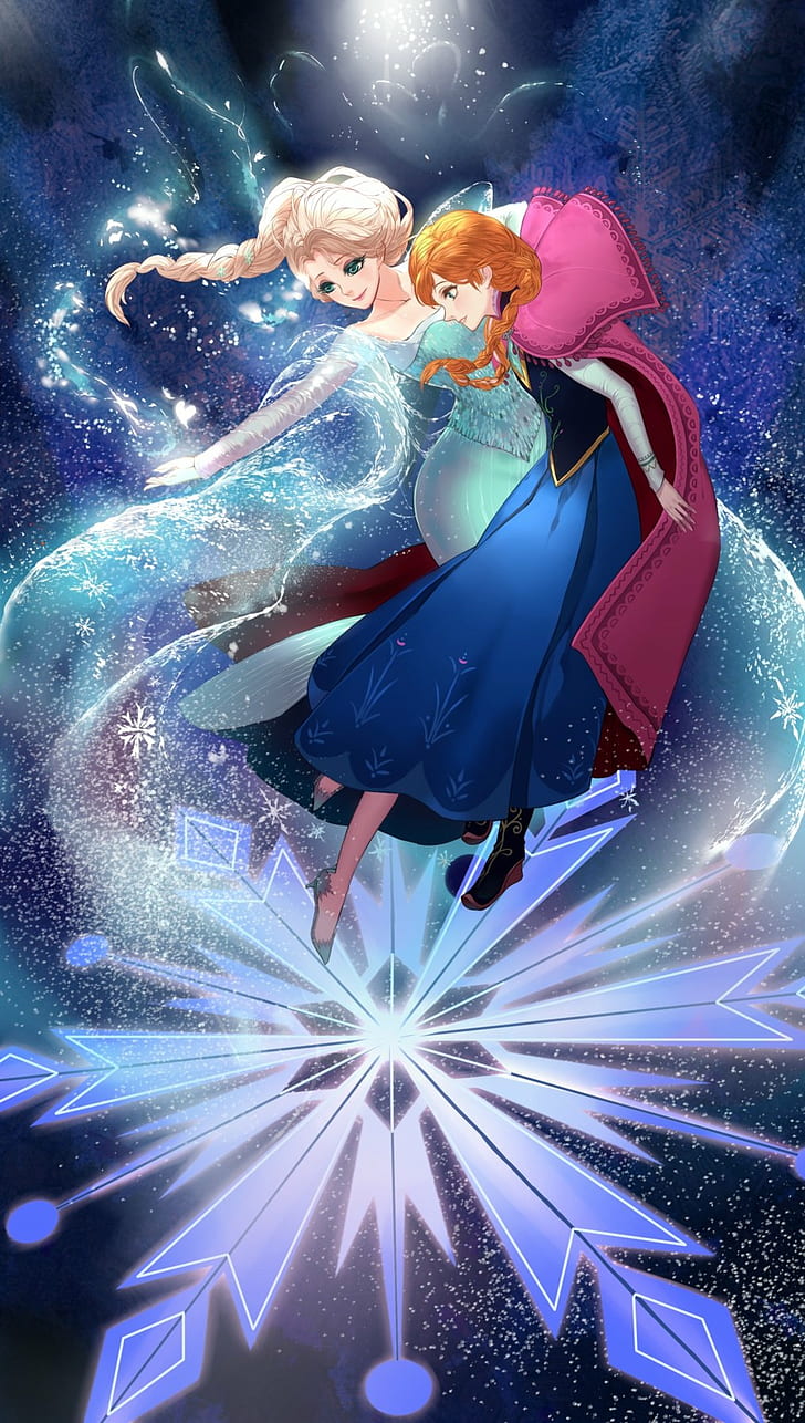 Princess Elsa Princess Anna Cartoon Frozen Movie Fan - Elsa And Anna Fan Art - HD Wallpaper 