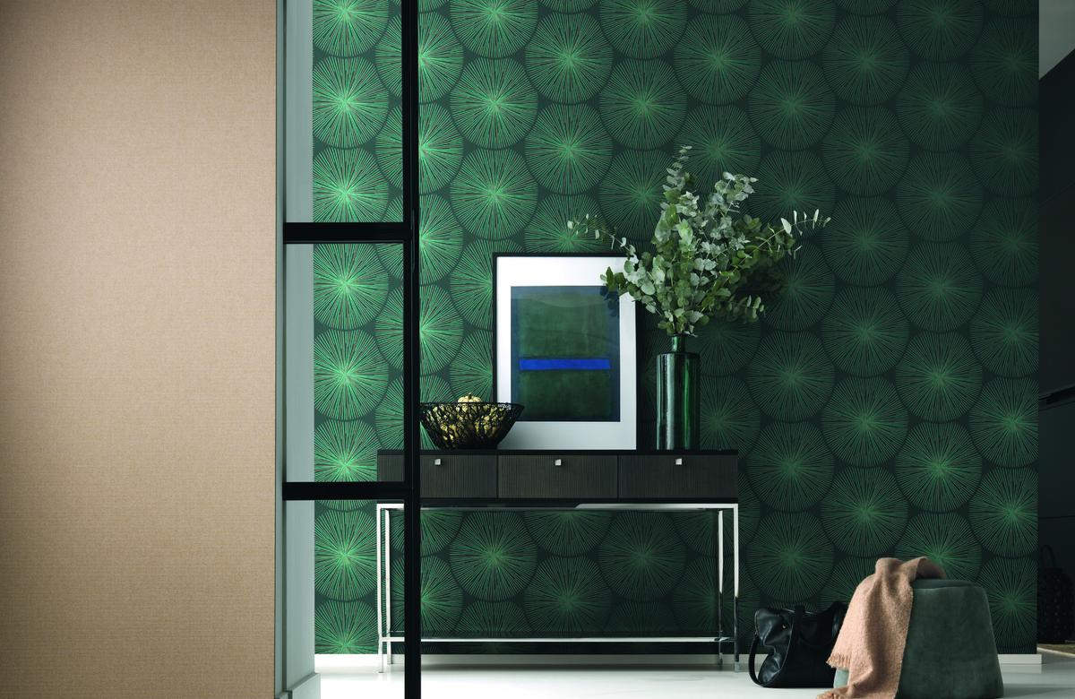 Oursin - Vert Image - Helsinki Casadeco - HD Wallpaper 