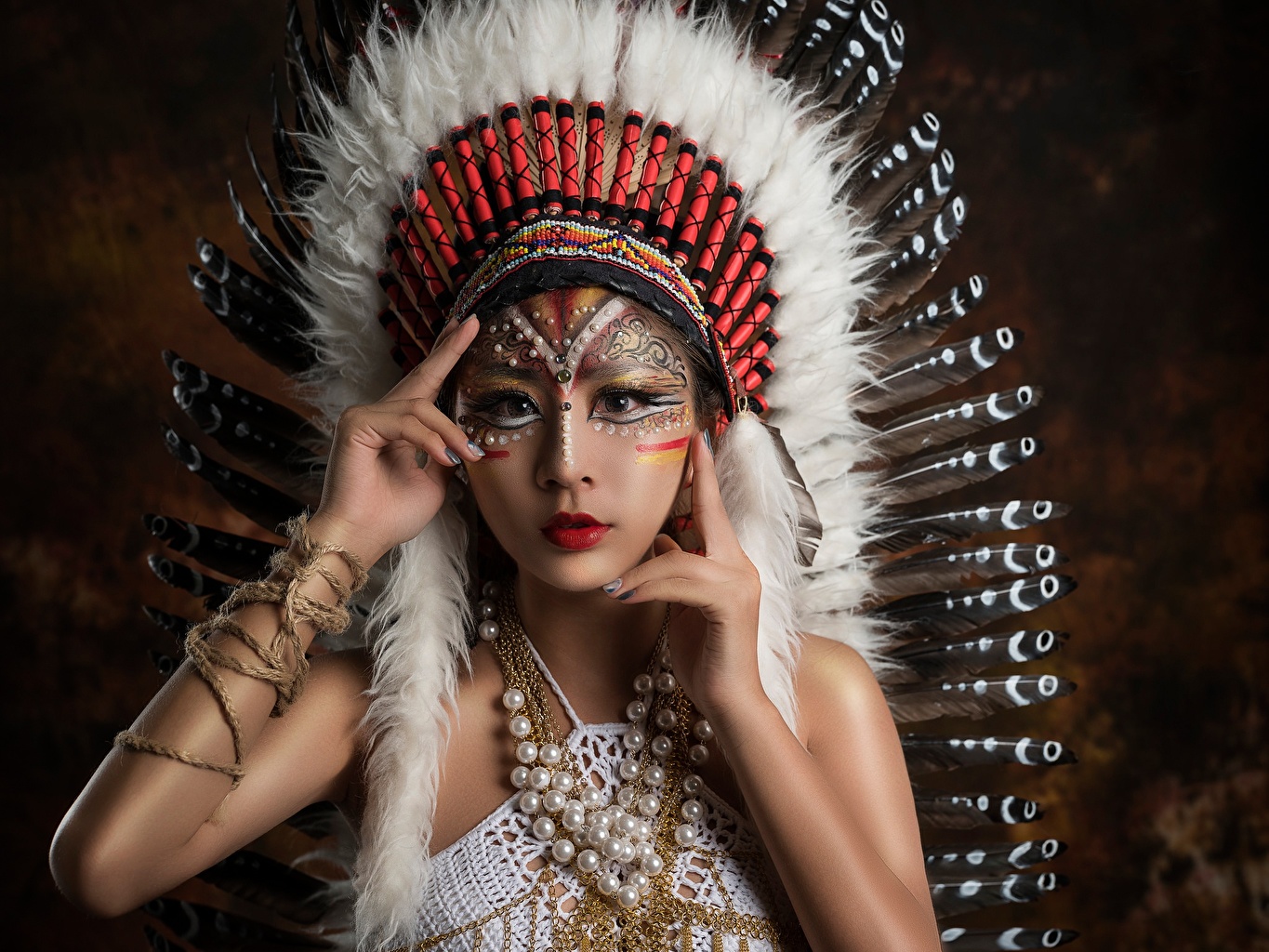 Native American Makeup Women - HD Wallpaper 