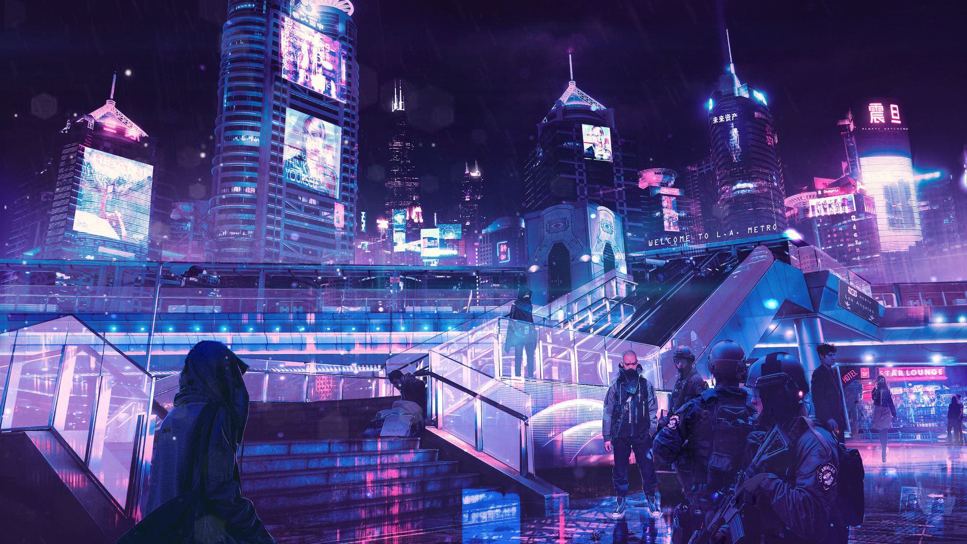 Cyberpunk City - HD Wallpaper 