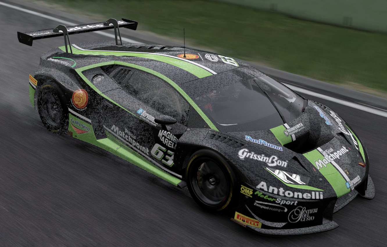 Photo Wallpaper Race, Track, Lamborghini, Project Cars - Lamborghini Race Cars - HD Wallpaper 