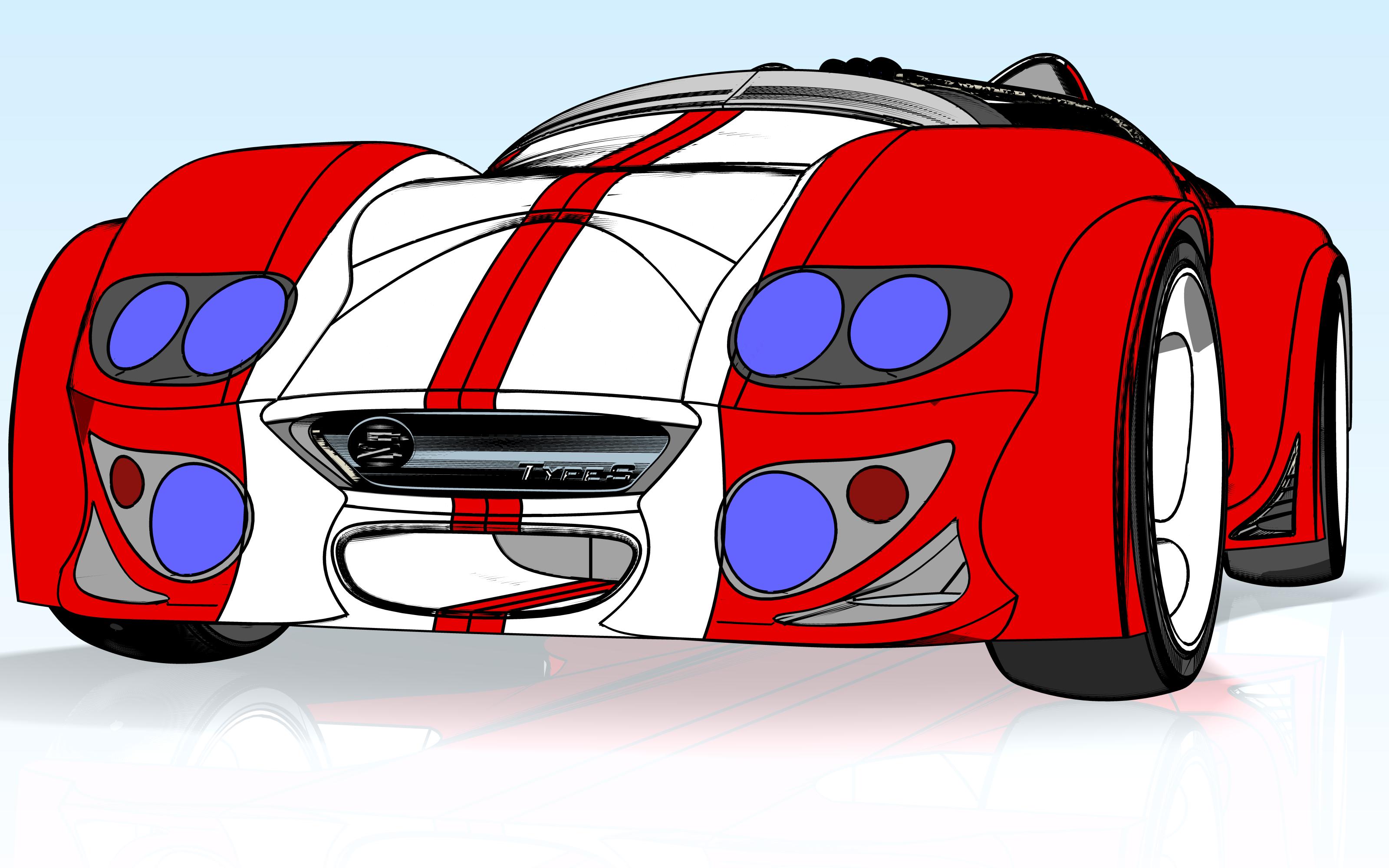 Race Car Cartoon Images - Cars Cartoon Front View - HD Wallpaper 