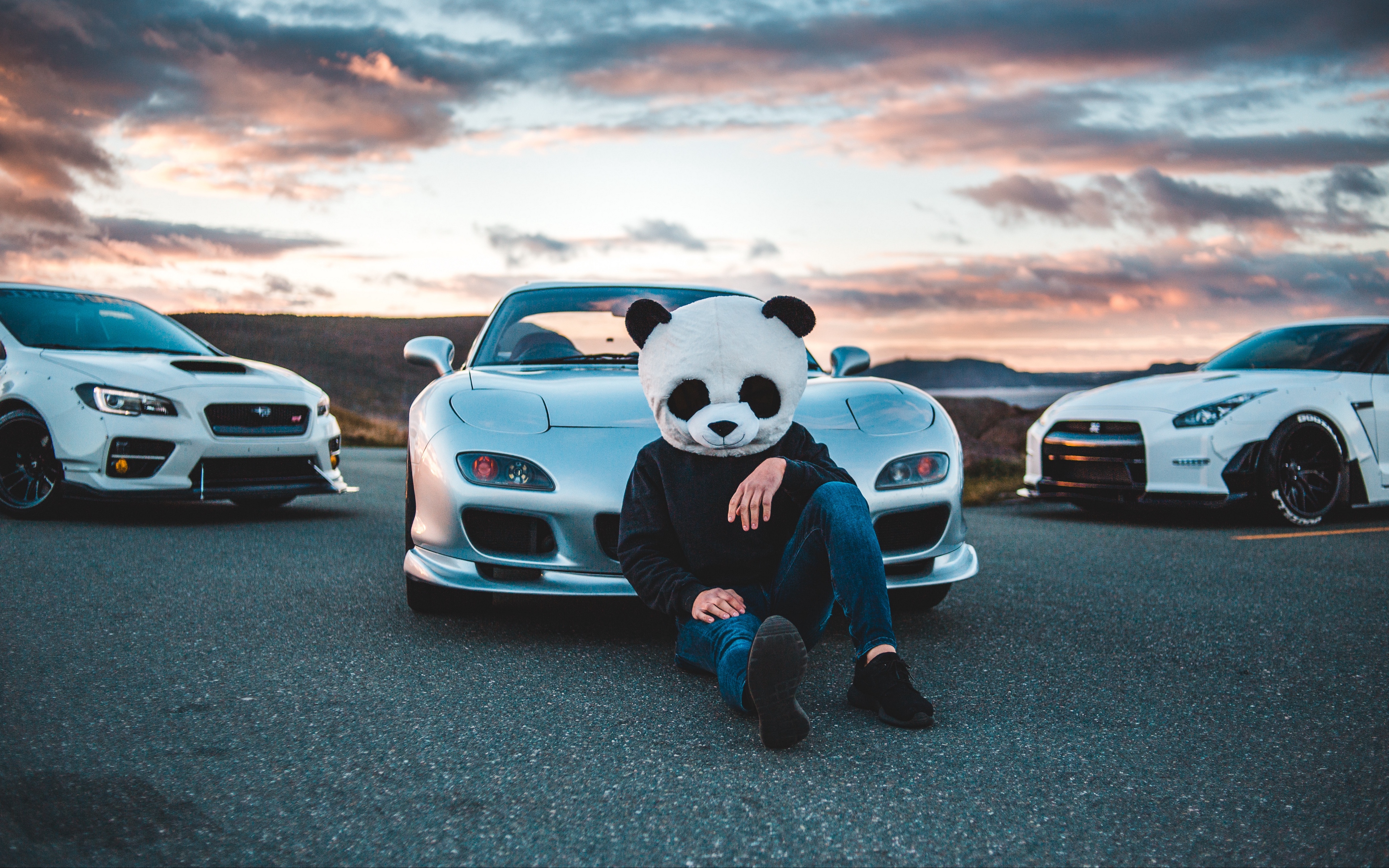 Wallpaper Mask, Panda, Mazda, Cars, Racing - 4k Ultra Hd Music Panda - HD Wallpaper 