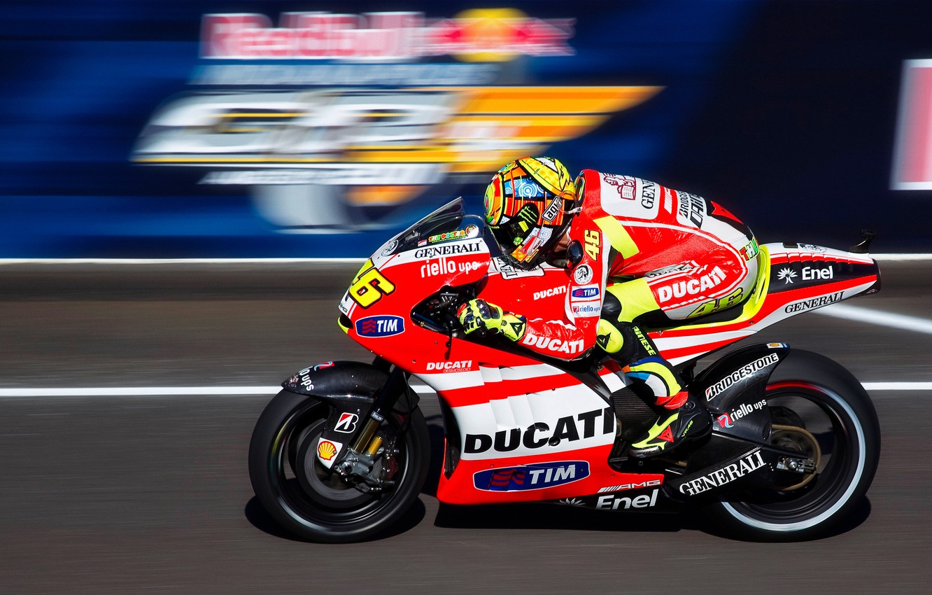 Photo Wallpaper Sport, Red Bull, Valentino Rossi, Valentino - Ducati Motogp 15 Ps4 - HD Wallpaper 