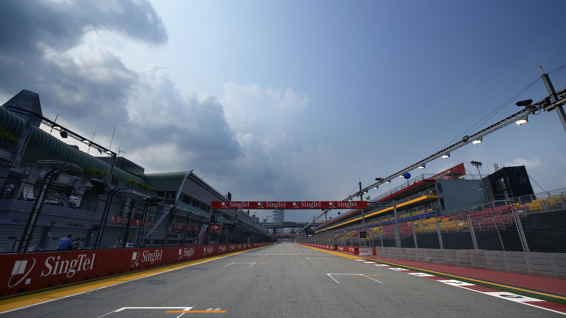 1920x1080, Singapore Street Circuit Main Straight By - Race Track Background Hd - HD Wallpaper 