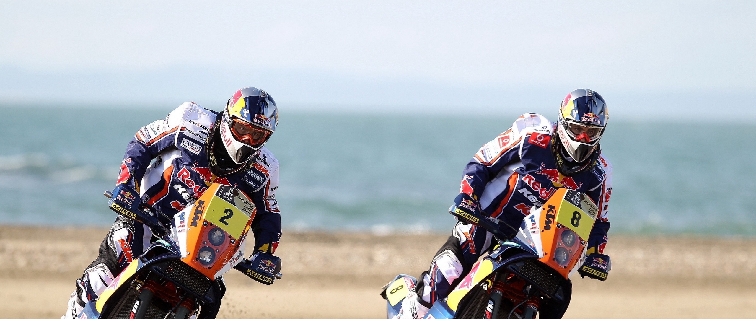 Wallpaper Motorcycle, Race, Red Bull, Dakar, Two, Turn - Motorcycle Dakar - HD Wallpaper 