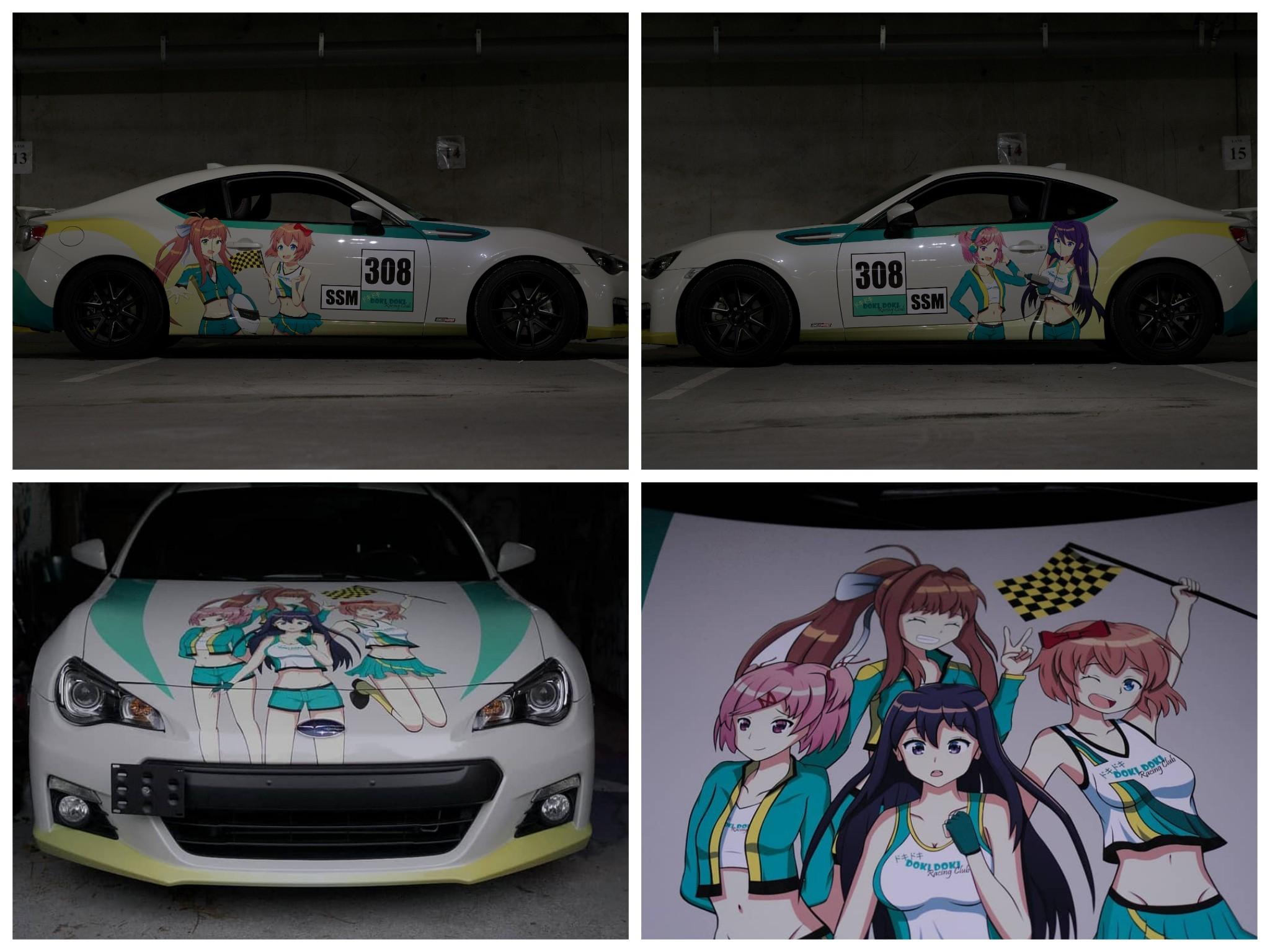 15 Ssm Ssm Doki Doki Literature Club Car Asuna Car - Doki Doki Racing Club - HD Wallpaper 