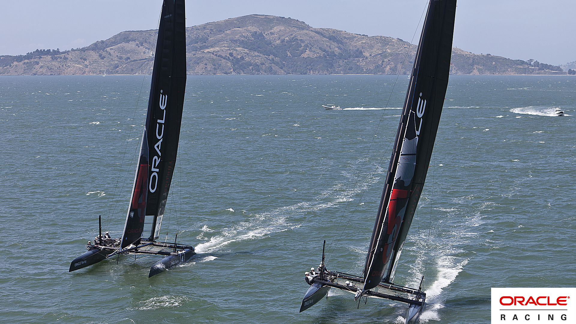 Americas Cup Oracle Racing Team Catamarans - Volvo Ocean Race Catamaran - HD Wallpaper 