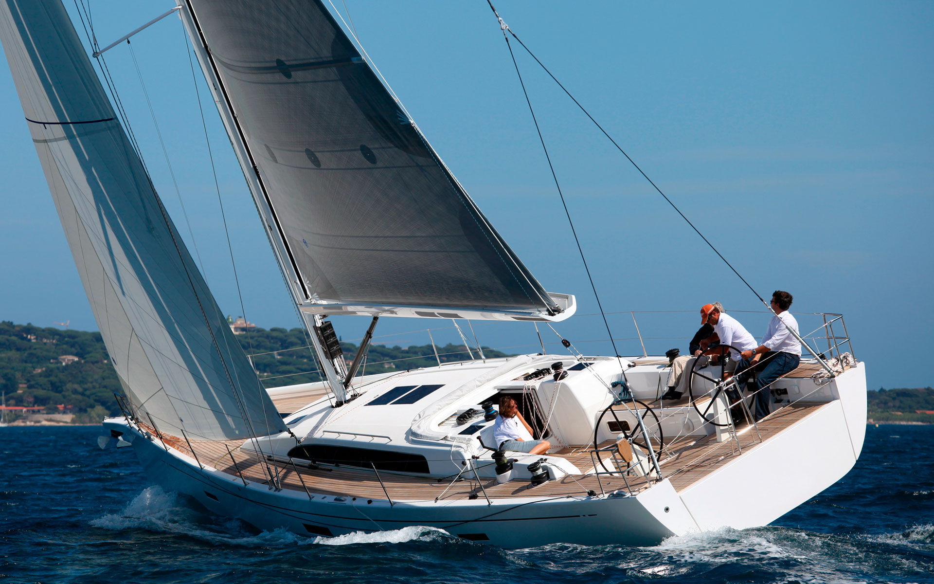 Cruising Racing Sailboat / Open Transom / 3 Cabin / - Sail - HD Wallpaper 