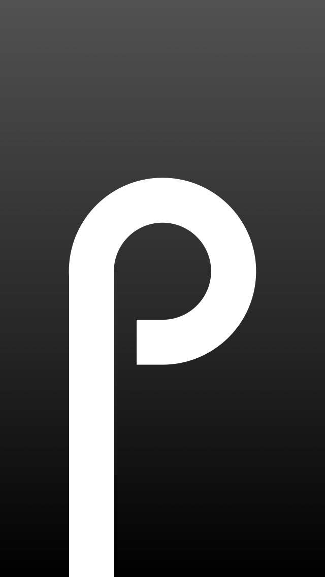 Android P Black Logo - HD Wallpaper 