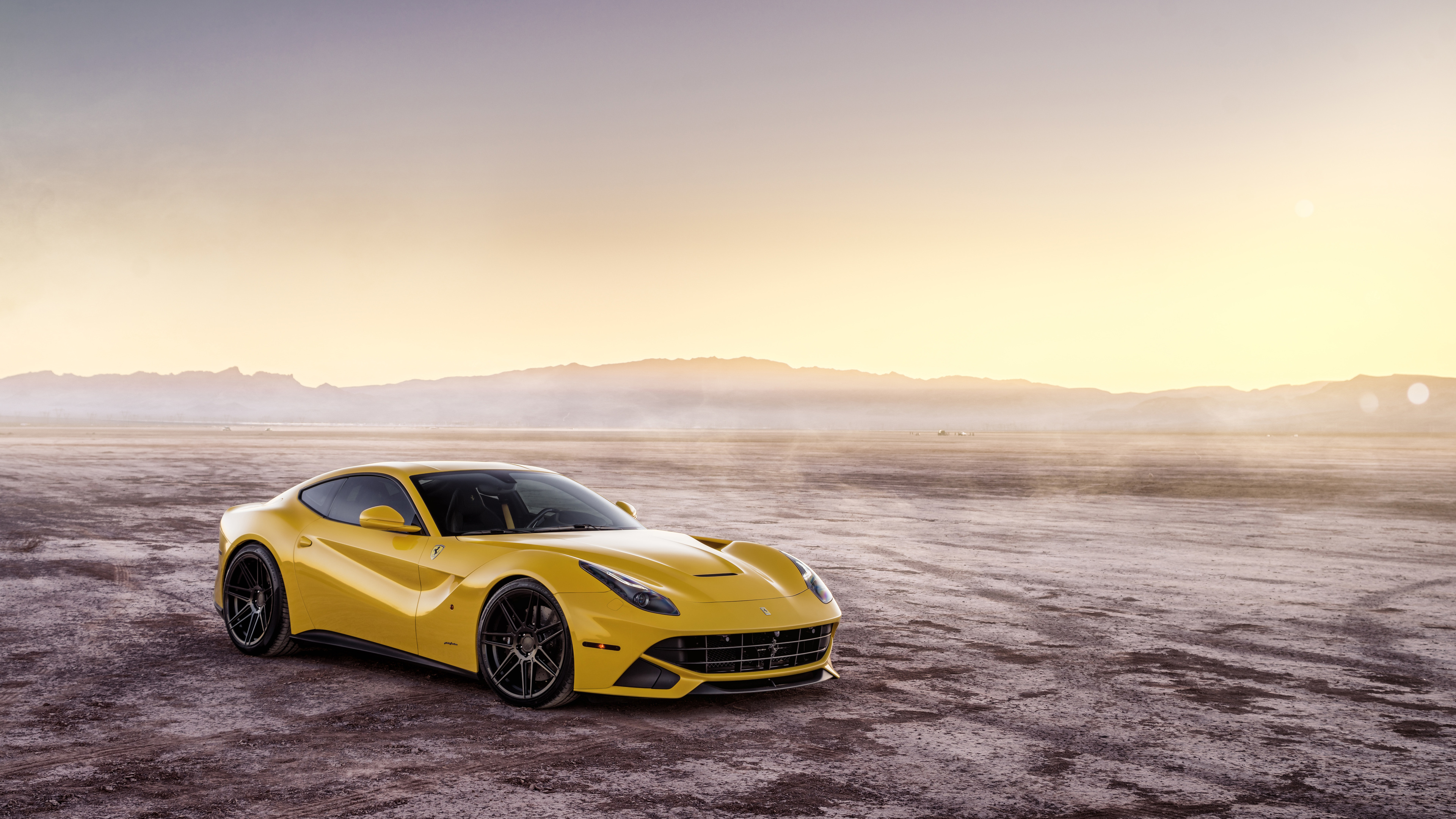 Ferrada Sema Yellow Ferrari F12 Front View - 2018 Ferrari F12 Berlinetta Yellow - HD Wallpaper 
