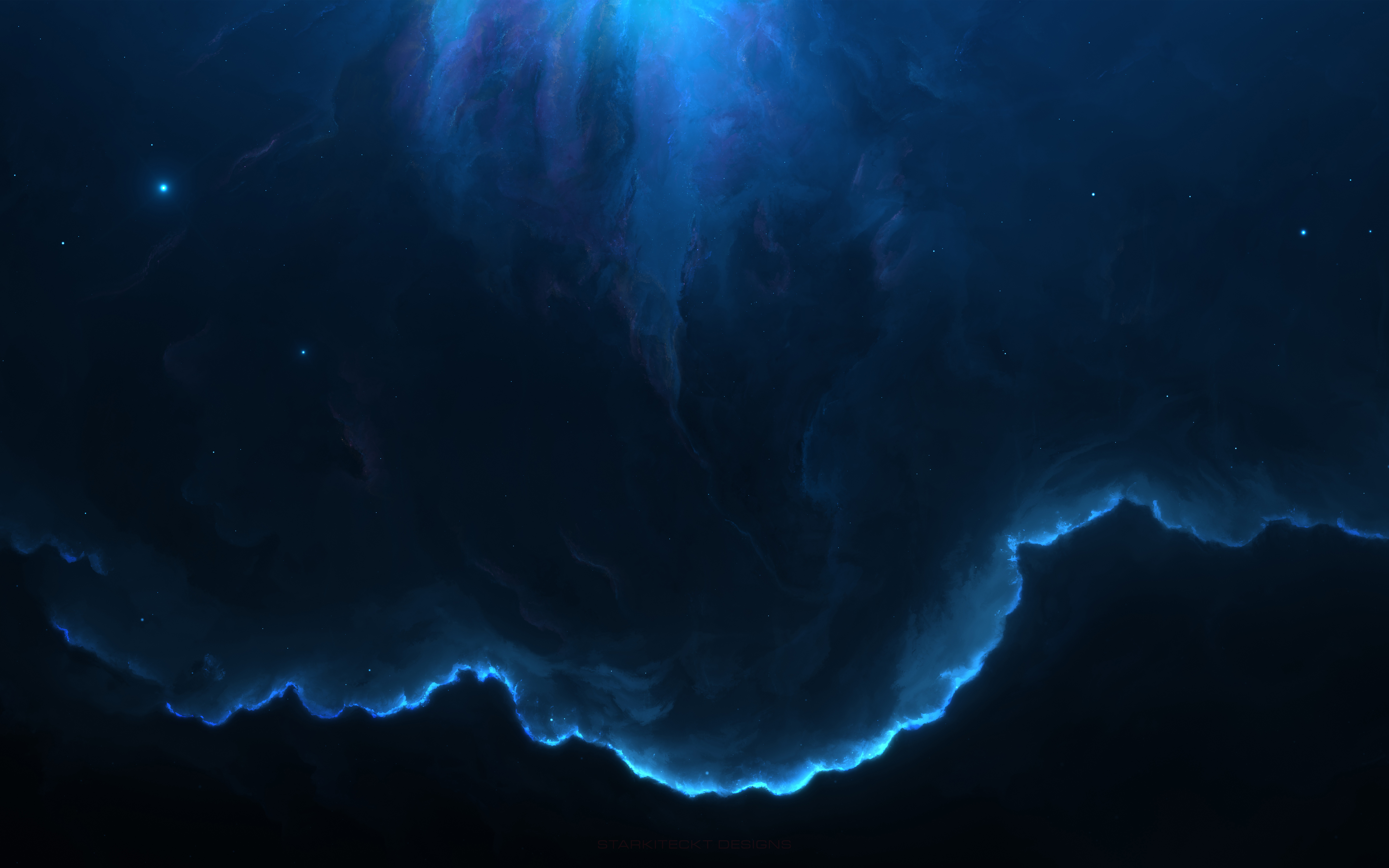 Blue Nebula Wallpaper 4k - HD Wallpaper 