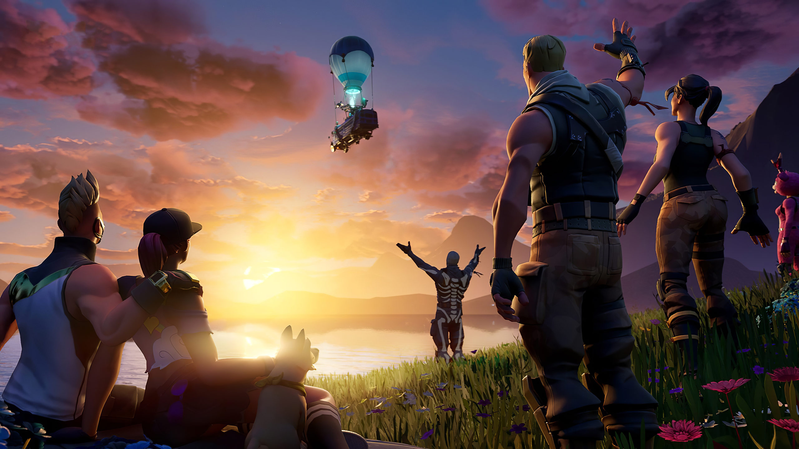 Fortnite Chapter 2 Sunset 4k Background Wallpaper 2560x1440 Wallpaper Teahub Io