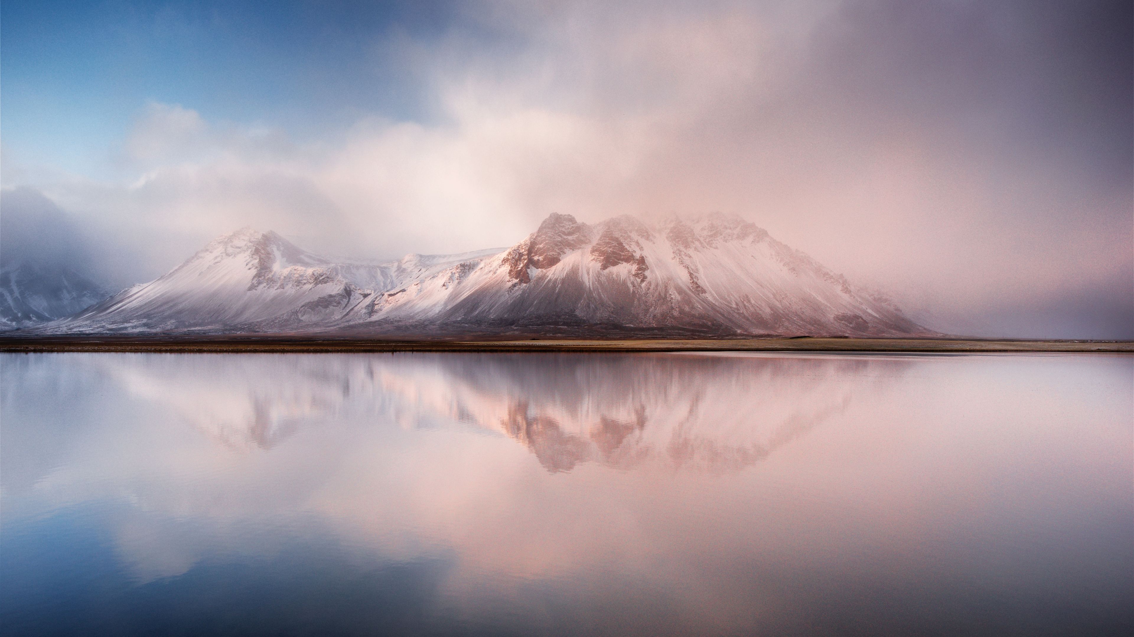 Calm Lake Mountains 4k - HD Wallpaper 