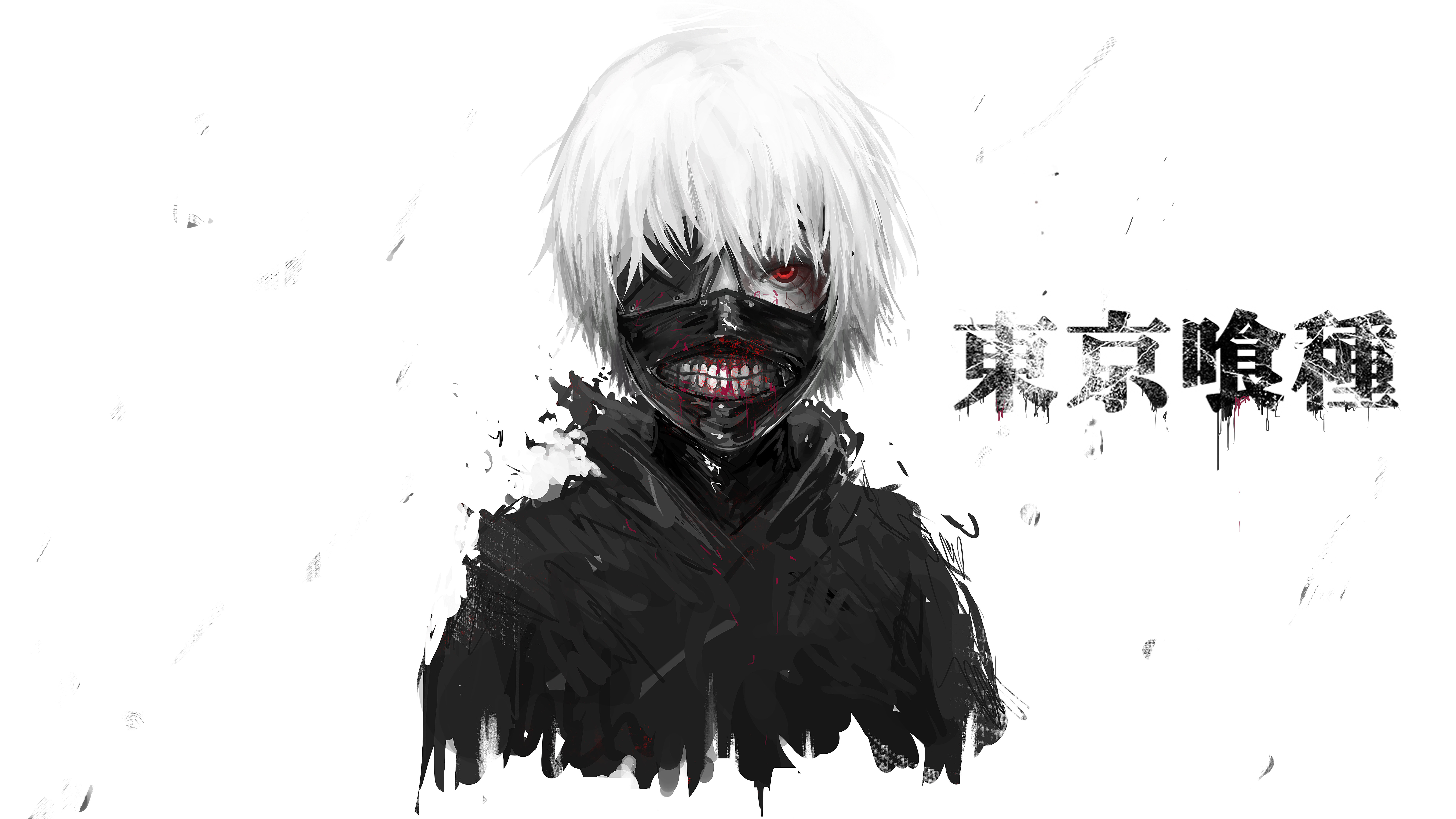 Download Uhd 8k Ken Kaneki Desktop Wallpaper Id - Tokyo Ghoul Wallpaper White - HD Wallpaper 