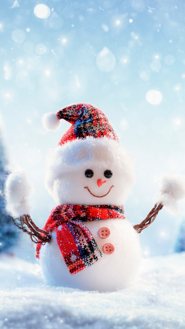 Iphone 7 Snowman Wallpaper Hd - HD Wallpaper 