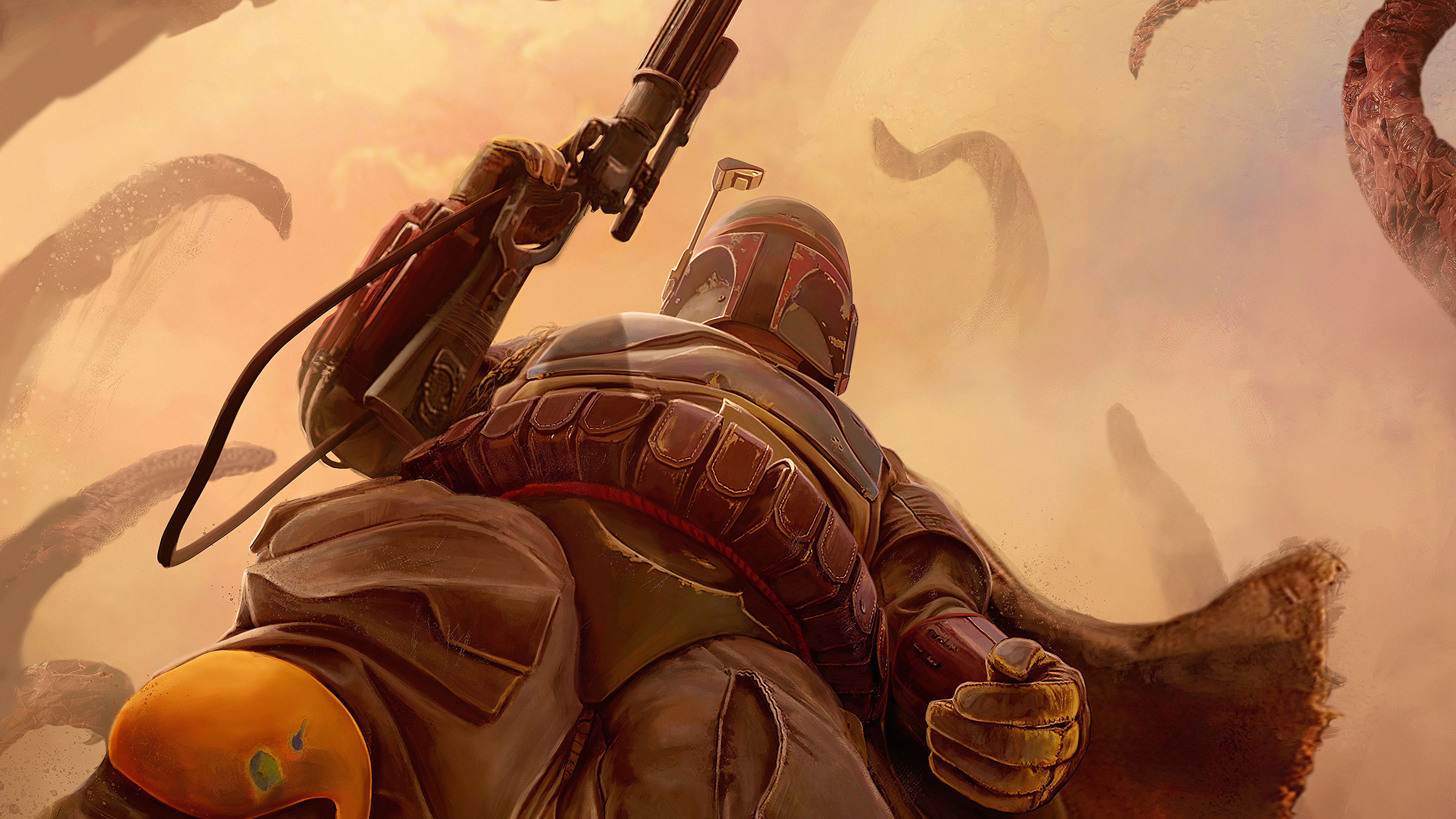 The Mandalorian Art - HD Wallpaper 