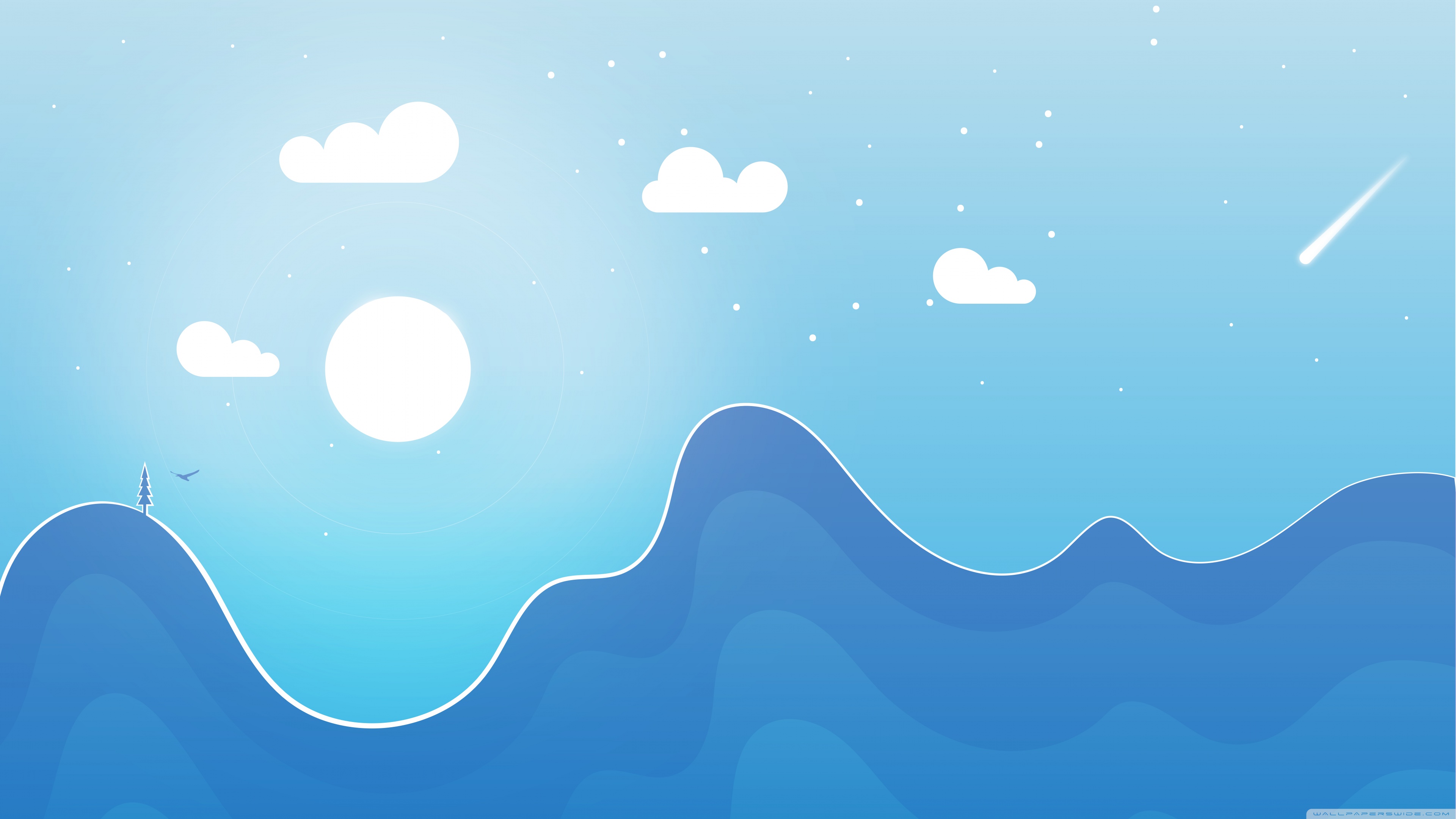 Sky Minimal Vector - HD Wallpaper 