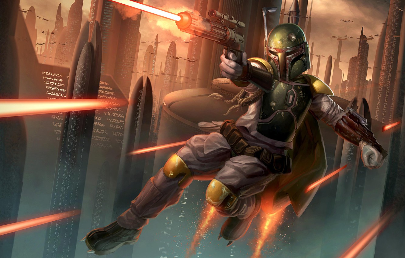 Photo Wallpaper Star Wars, Boba Fett, Boba Fett, Bounty - Star Wars Boba Fett Background - HD Wallpaper 