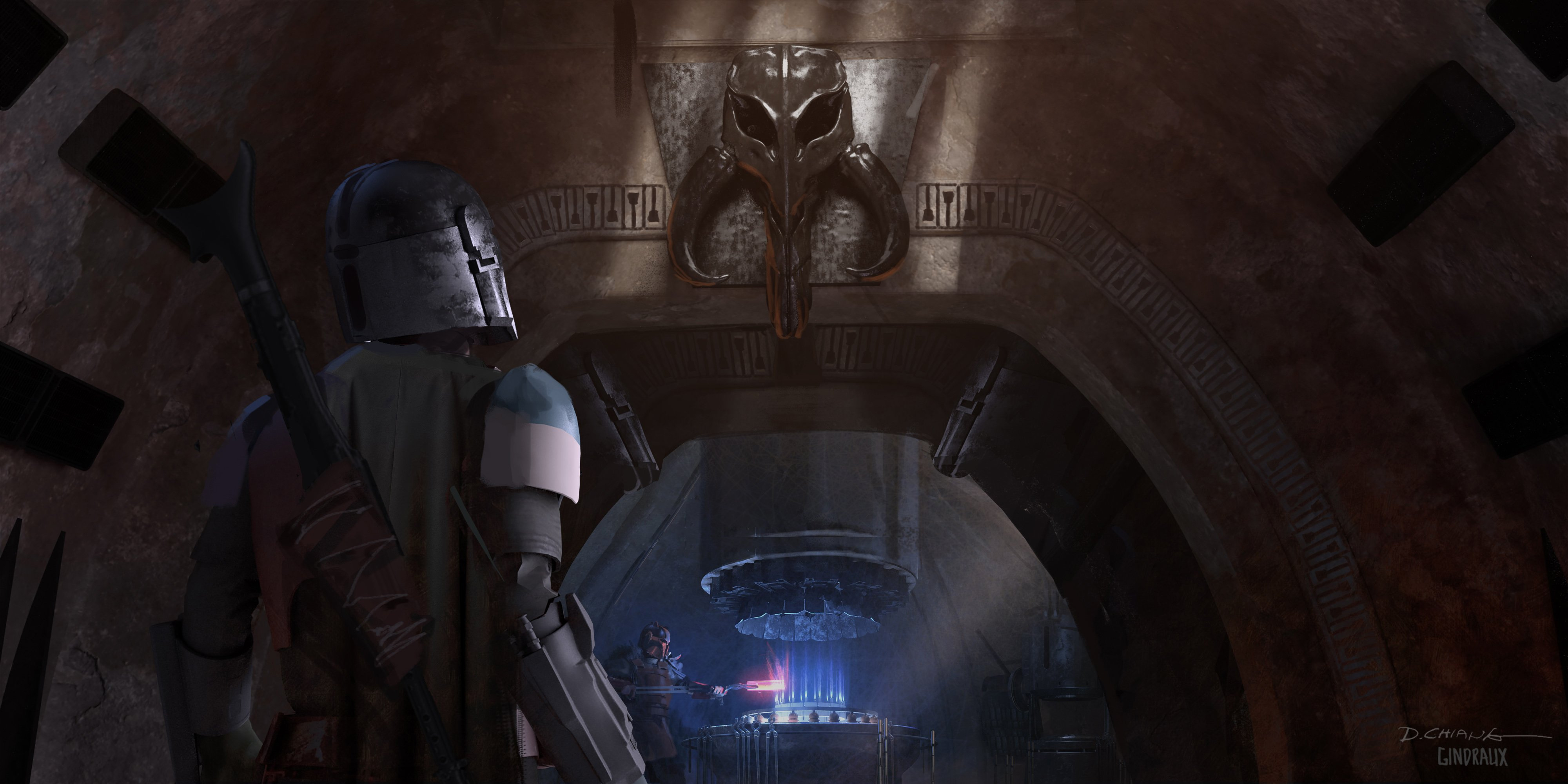 Mandalorian End Credits Art - HD Wallpaper 