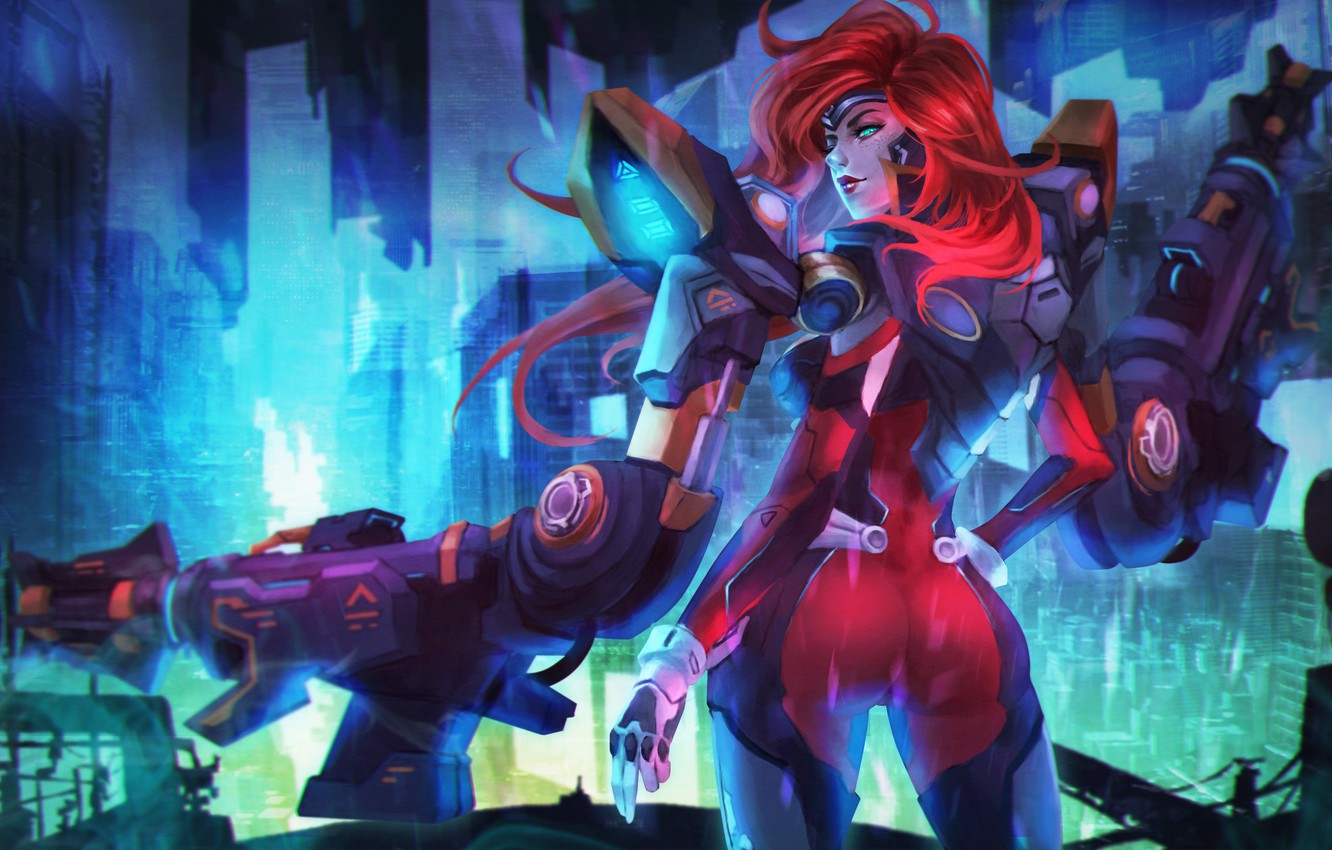 Photo Wallpaper Girl, Art, Miss Fortune, The Bounty - Gun Goddess Miss Fortune - HD Wallpaper 