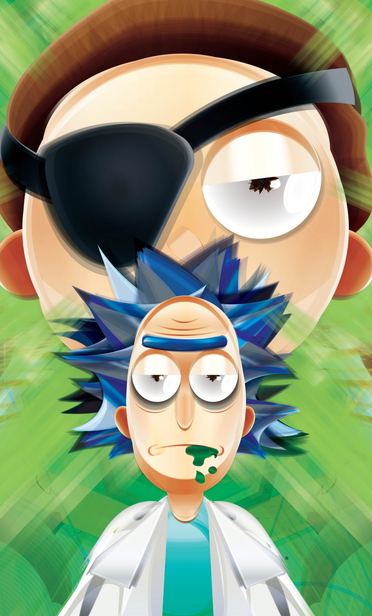 Rick And Morty 2018 Vector Art Wallpaper 1280x2120 Wallpaper Teahub Io