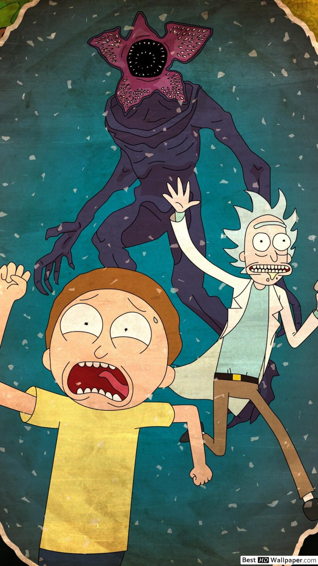 Rick And Morty Stranger Things - HD Wallpaper 