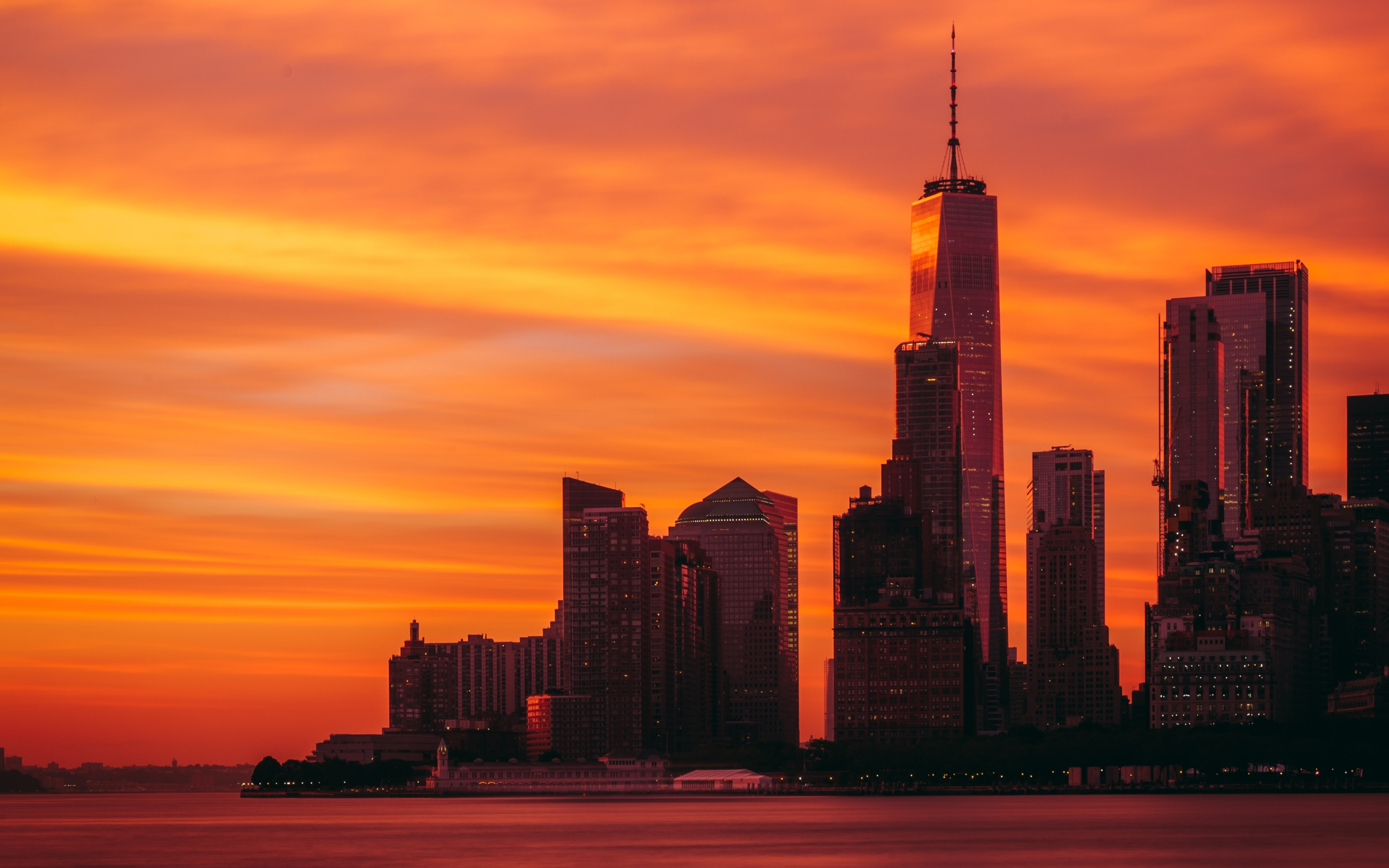 Background Sunset City Iphone - HD Wallpaper 