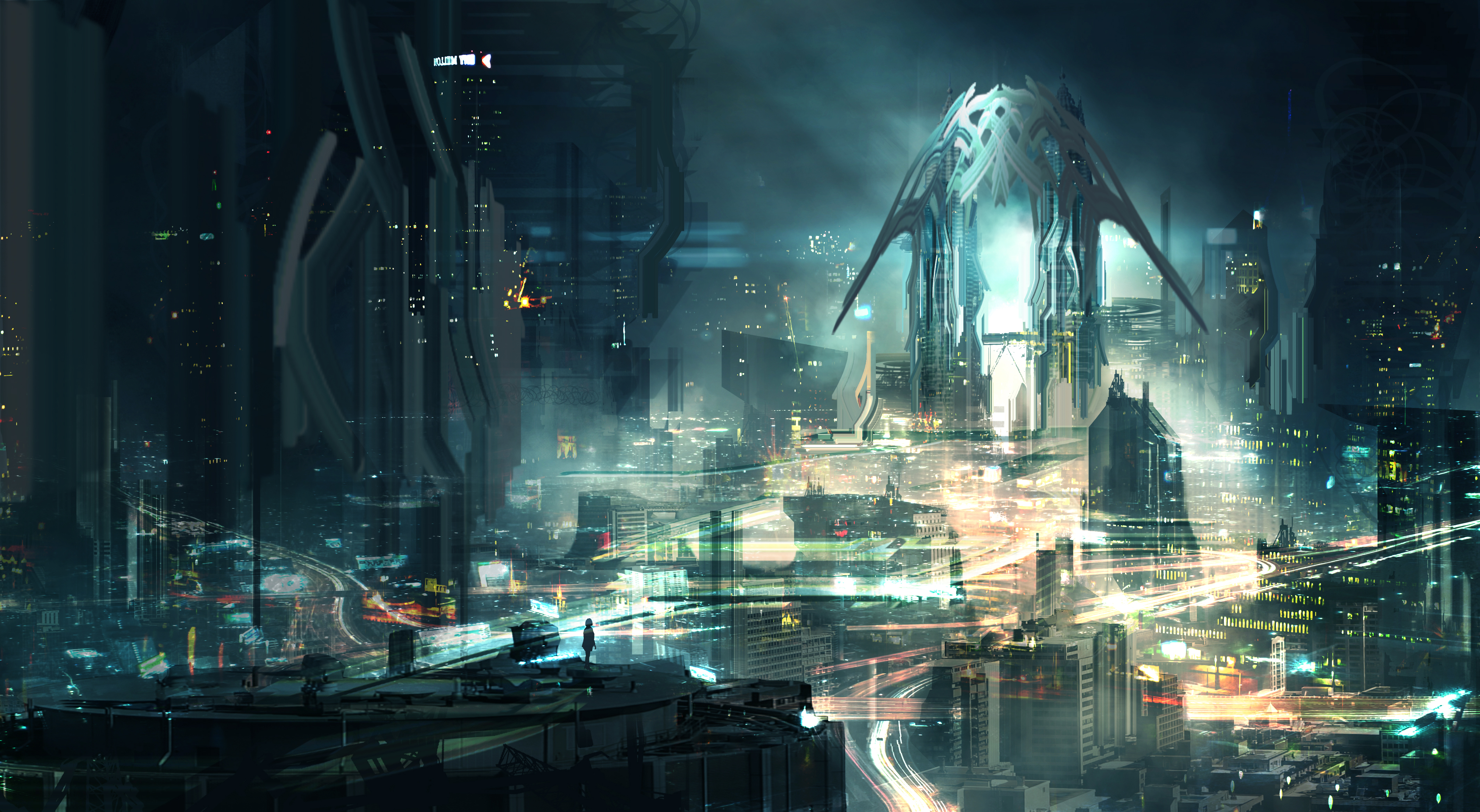 Hd Futuristic City Wallpaper 4k - HD Wallpaper 