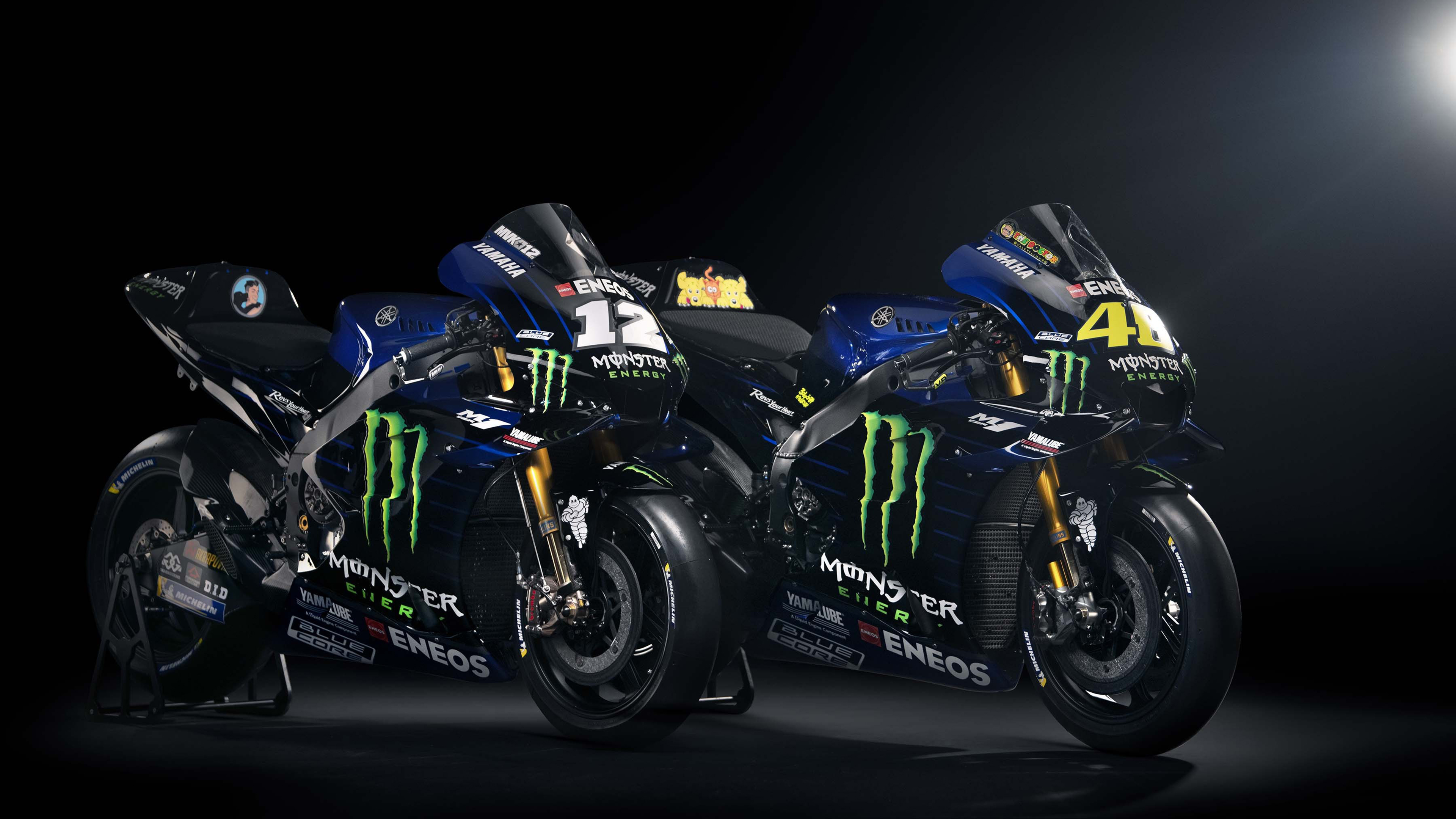 2019 Monster Yamaha Yzr M1 Motogp 4k Hd Wallpapers - Yamaha Motogp 2019 Hd - HD Wallpaper 