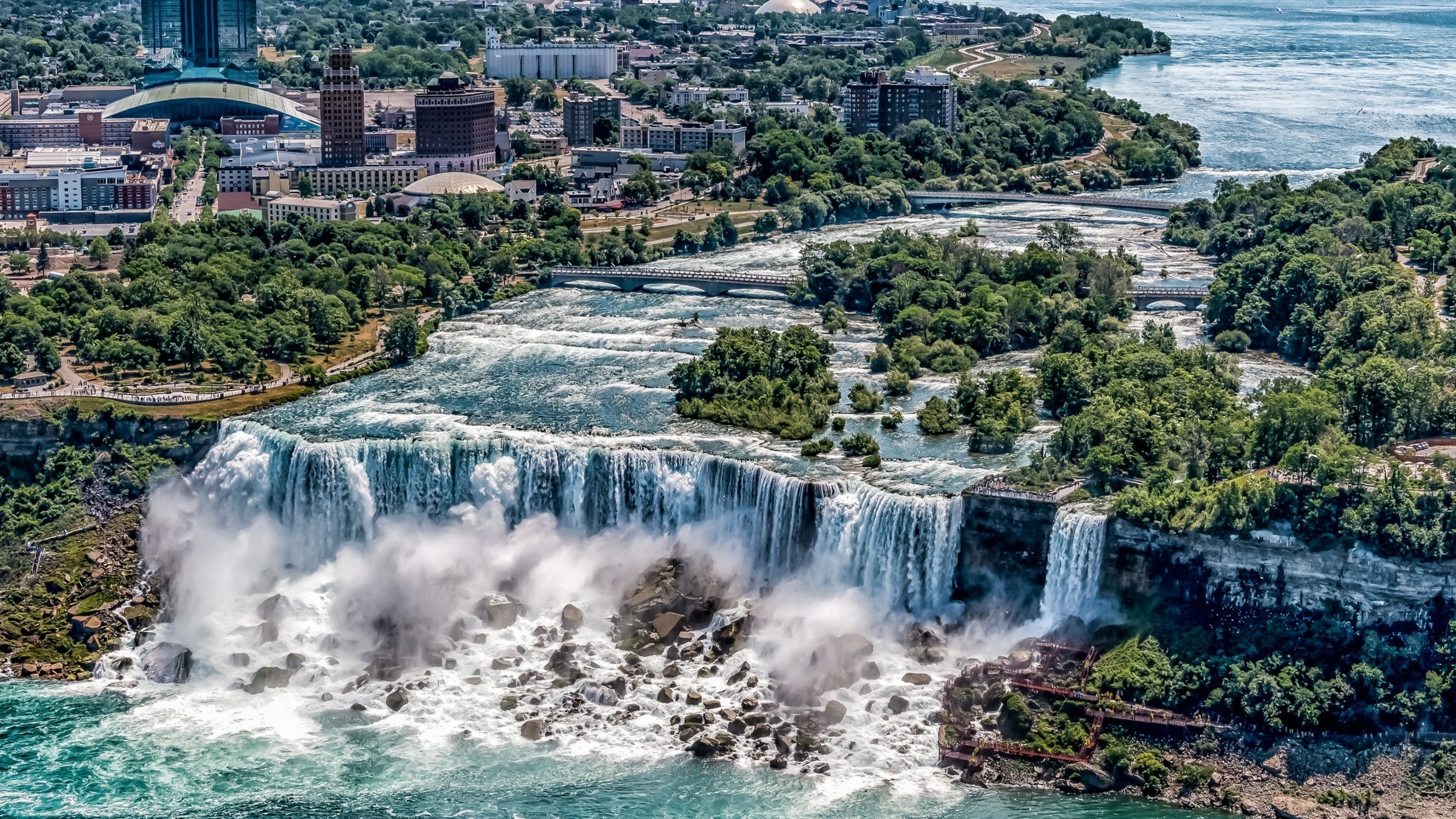 Usa, Niagara Falls, Top View, Nature - American Falls - HD Wallpaper 